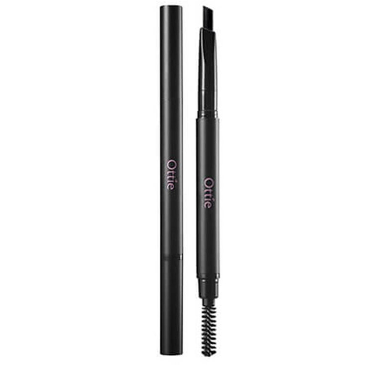 Стойкий авто-карандаш для бровей с щеточкой Ottie Natural Drawing Auto Eye Brow Pencil №03 Grey Brown 20g