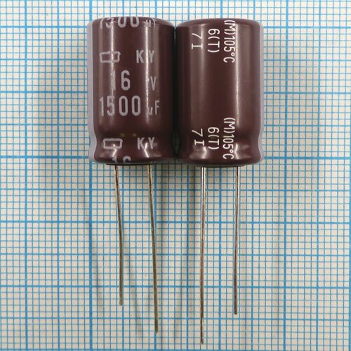 1500uF 16v 16v1500uF 12.5x20 KY - Электролитический конденсатор