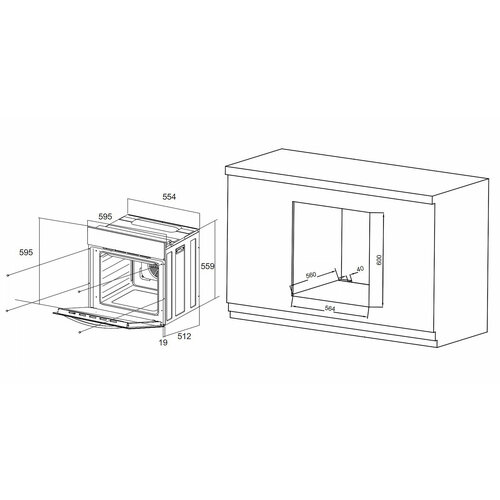 Встраиваемый духовой шкаф Weissgauff EOV 695 PDB с гидролизной очисткой — купить, цена, характеристики