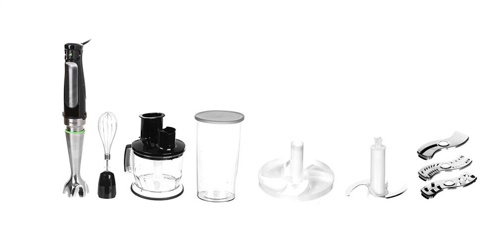 Погружной блендер Braun MQ7075X, 1000W, технология ActiveBlade, съемная чаша