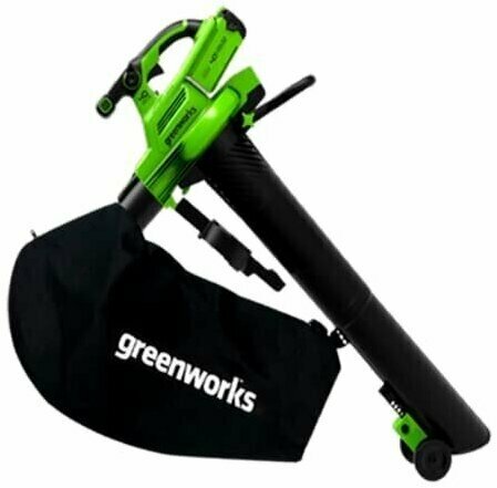 Пылесосы Садовые Пылесос садовый GreenWorks GD40BVIIk4 (2406907UB), АКБ 4 Ач, ЗУ