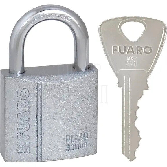 Замок навесной Fuaro (Фуаро) PL-3032 (32 мм) 3 кл. никель