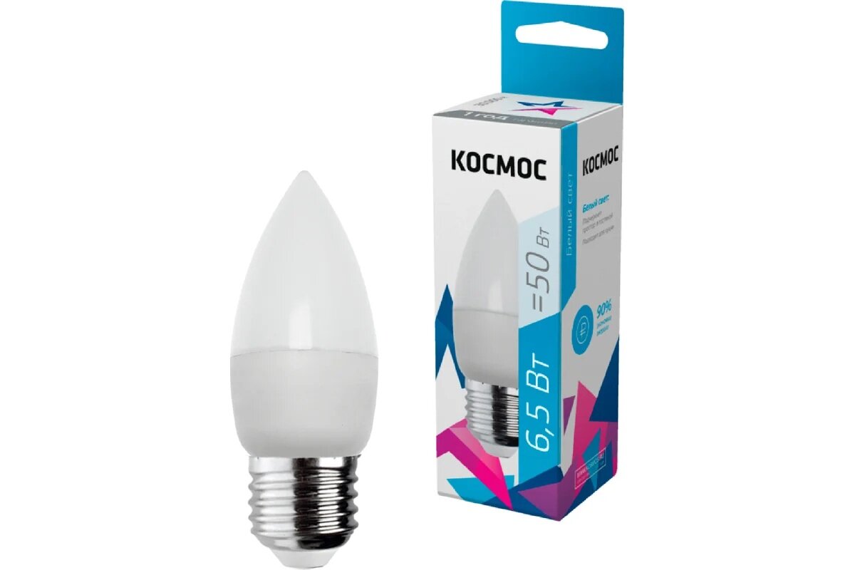 Лампа светодиодная CN 6.5Вт 220В E27 4500К Космос LkecLED6.5wCNE2745