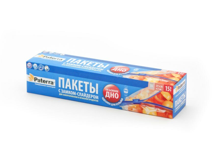 Пакеты для заморозки PATTERA 27*26 см 109-004
