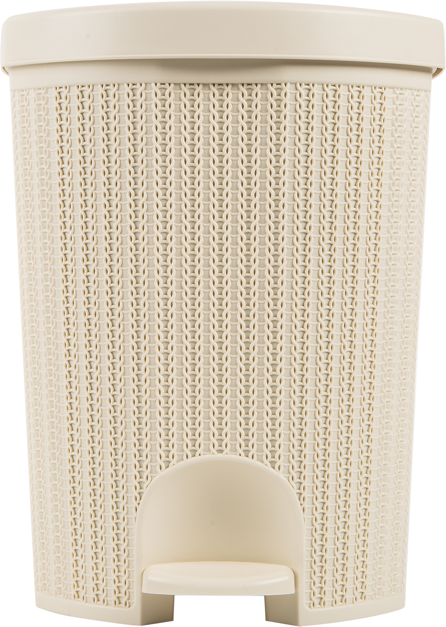 Контейнер для мусора Idea Вязание 18 л цвет слоновой кости