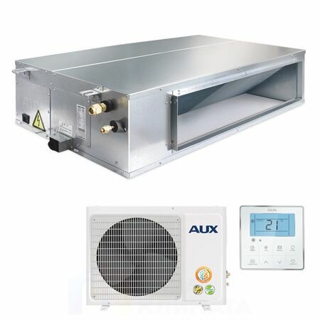Канальный кондиционер AUX ALMD-H48/5DR2 + AL-H48/5DR2(U), серебристый