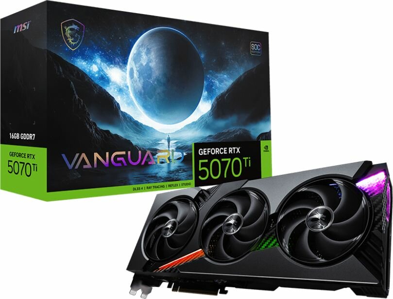 Видеокарта MSI RTX 5070 Ti 16G VANGUARD SOC 16ГБ, RET
