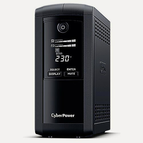 Изображение товара CyberPower VP1000EILCD ИБП 1000VA/550W, 6 розеток (IEC C13), 1xUSB, 2xRJ11/RJ45, 1xRS232, линейно-интерактивный