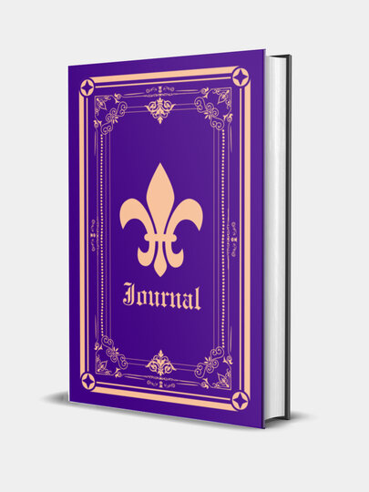 Винтажный ежедневник с королевской лилией / блокнот / тетрадь / дневник