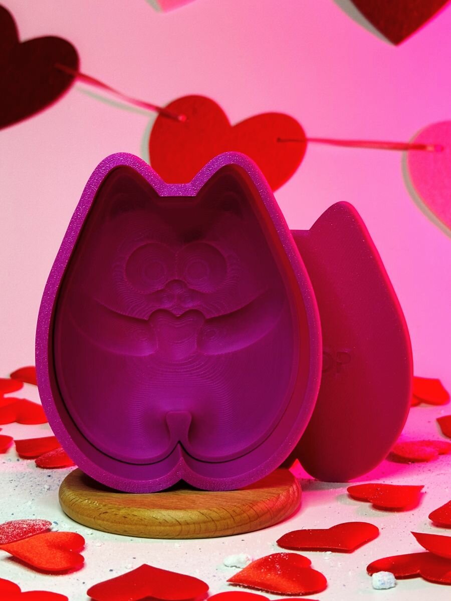 3D форма для бомбочек Влюблённый кот — фото 1