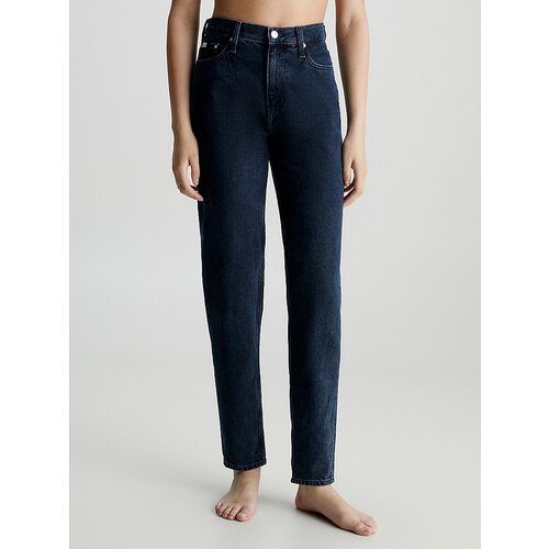 фото Джинсы мом calvin klein high rise mom jeans, размер 25/32, синий