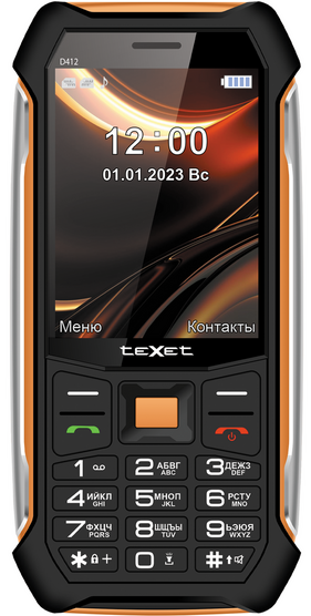 Мобильный телефон teXet TM-D412 Черный