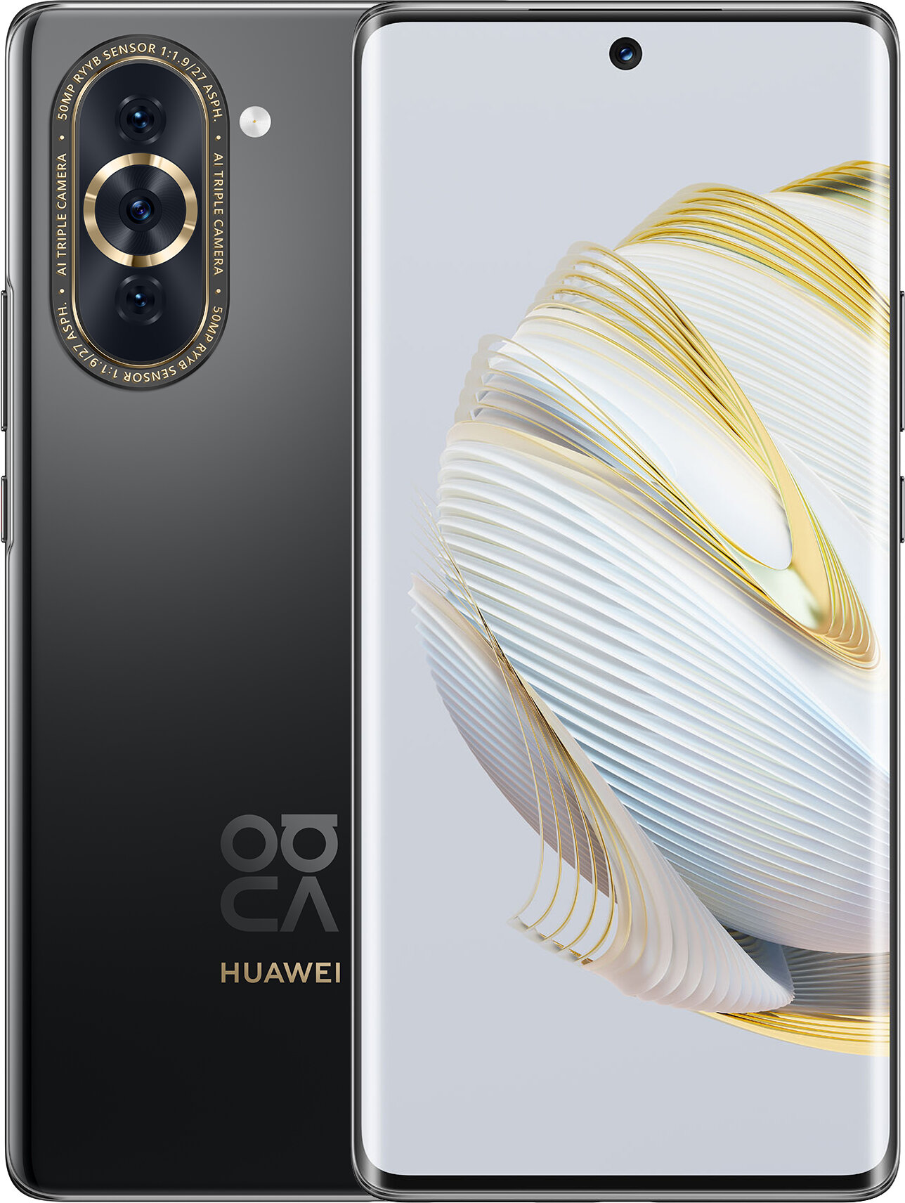 Смартфон HUAWEI Nova 10 8/128 ГБ RU, Dual nano SIM, сияющий черный