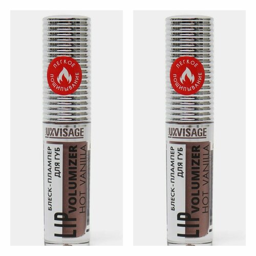 Блеск для губ LUXVISAGE, LIP VOLUMIZER Hot Vanilla, тон 306, 2 шт. luxvisage блеск для губ lip volumizer hot vanilla 302 milky pink