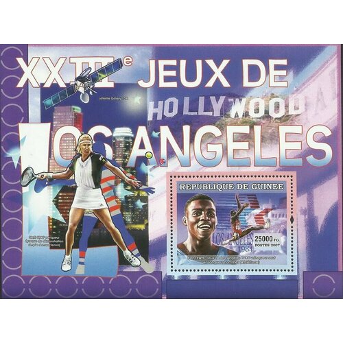 Почтовые марки Гвинея 2007г. Олимпийские игры 1984 года - Лос-Анджелес, Калифорния Олимпийские игры, Легкая атлетика, Спорт MNH