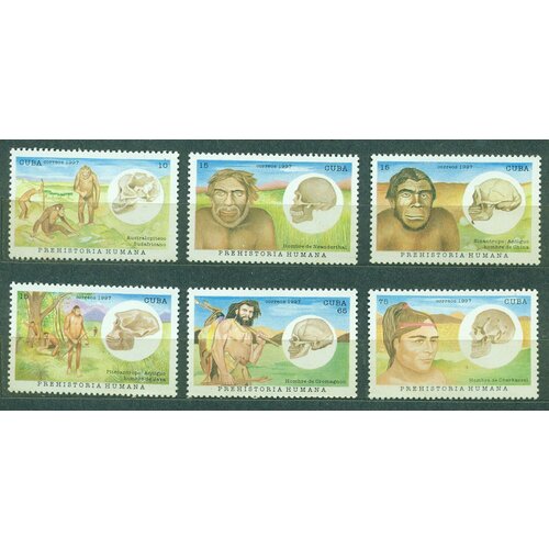 Почтовые марки Куба 1997г. Доисторический человек Древние люди MNH