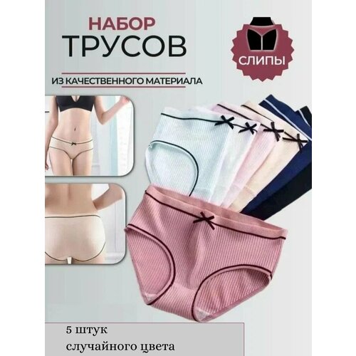 фото Трусы , 5 шт., размер 48, белый, синий, розовый, черный нет