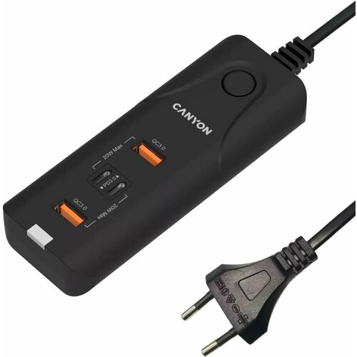 Сетевое зарядное устройство Canyon H-10 (CNE-CHA10B) черный