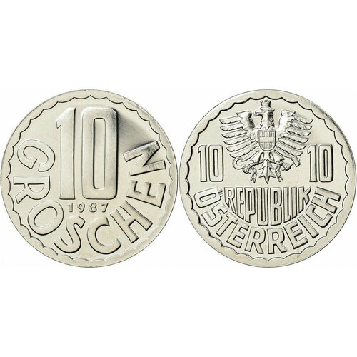 Австрия 10 грошей, 1951-2001 UNC