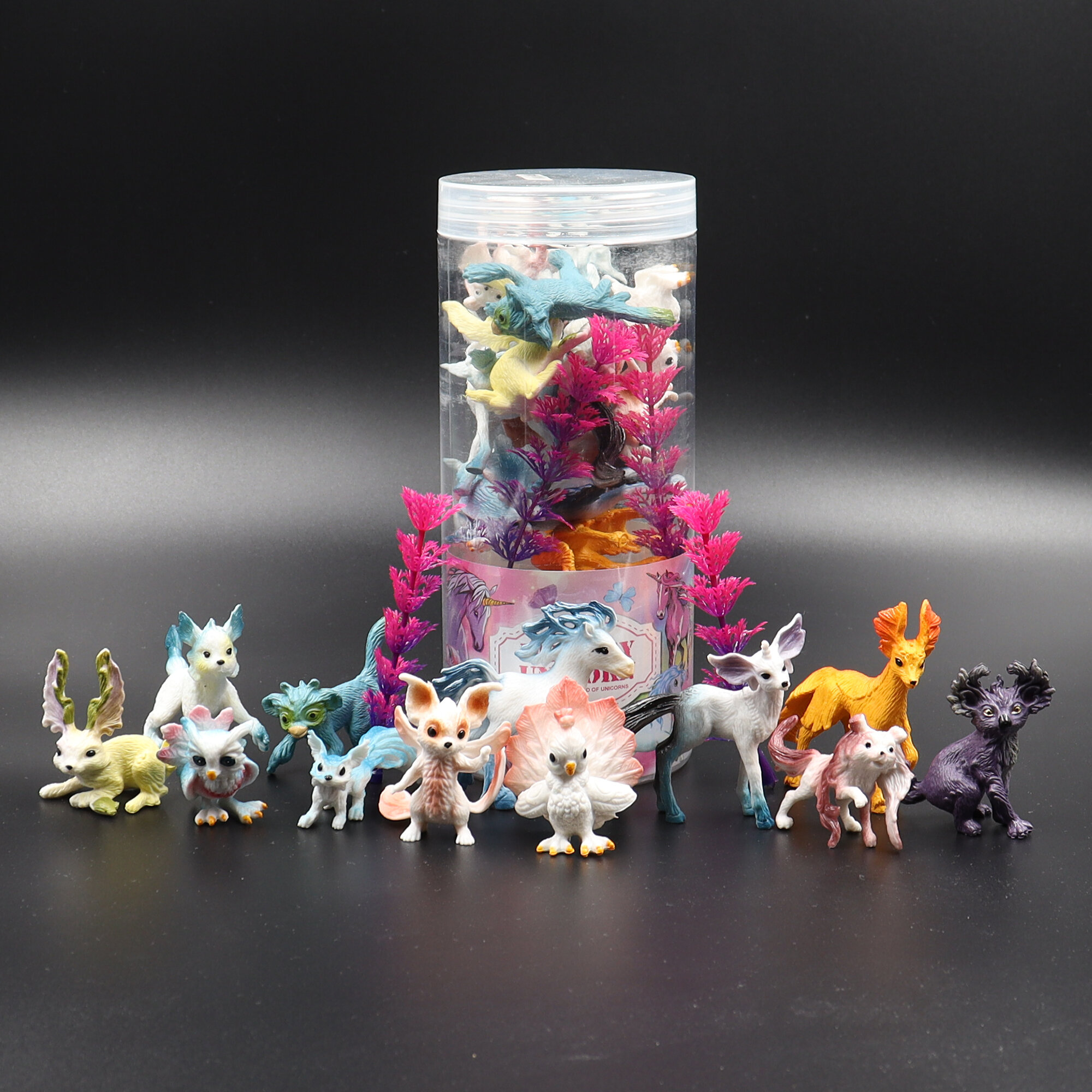 Фигурки сказочных животных детский игровой набор Zateyo Фэнтези существа, игрушка для детей коллекционная, игровой набор 12 шт.