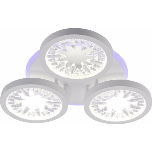 Люстра светодиодная Brilliant light d400x90 цвет белый, 60W+6,5W