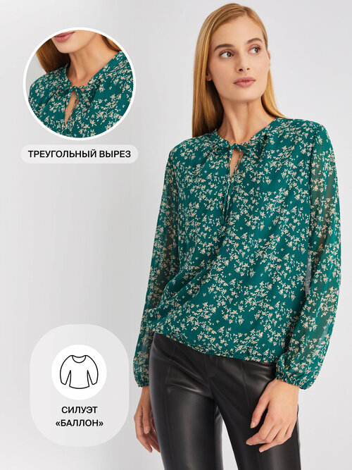 Блуза  Zolla, размер XL, зеленый