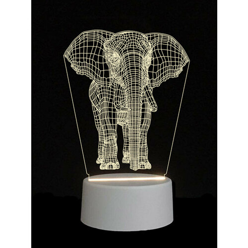 Светильник ночник 3D светодиодный LED подарок на новый год Цвет Голубой 1399₽