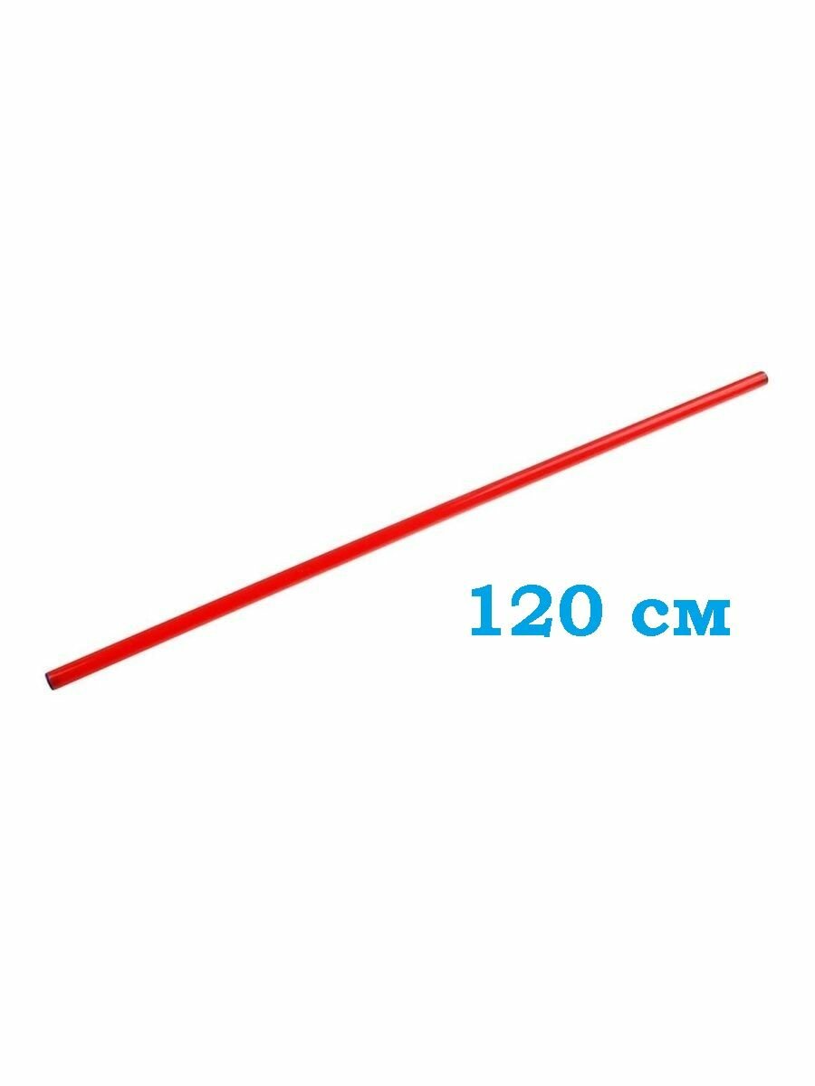 Палка гимнастическая для ЛФК пластиковая Mr.Fox, длина 120 см, красный