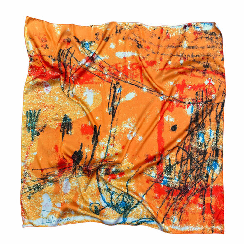 фото Платок ,77х77 см, мультиколор глобаларт