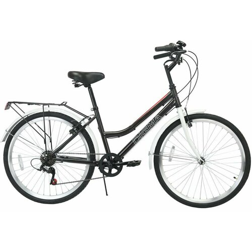Велосипед Digma Megapolice 26", рама 16", черный (MEGAPOLICE-26/16-ST-R-BK)