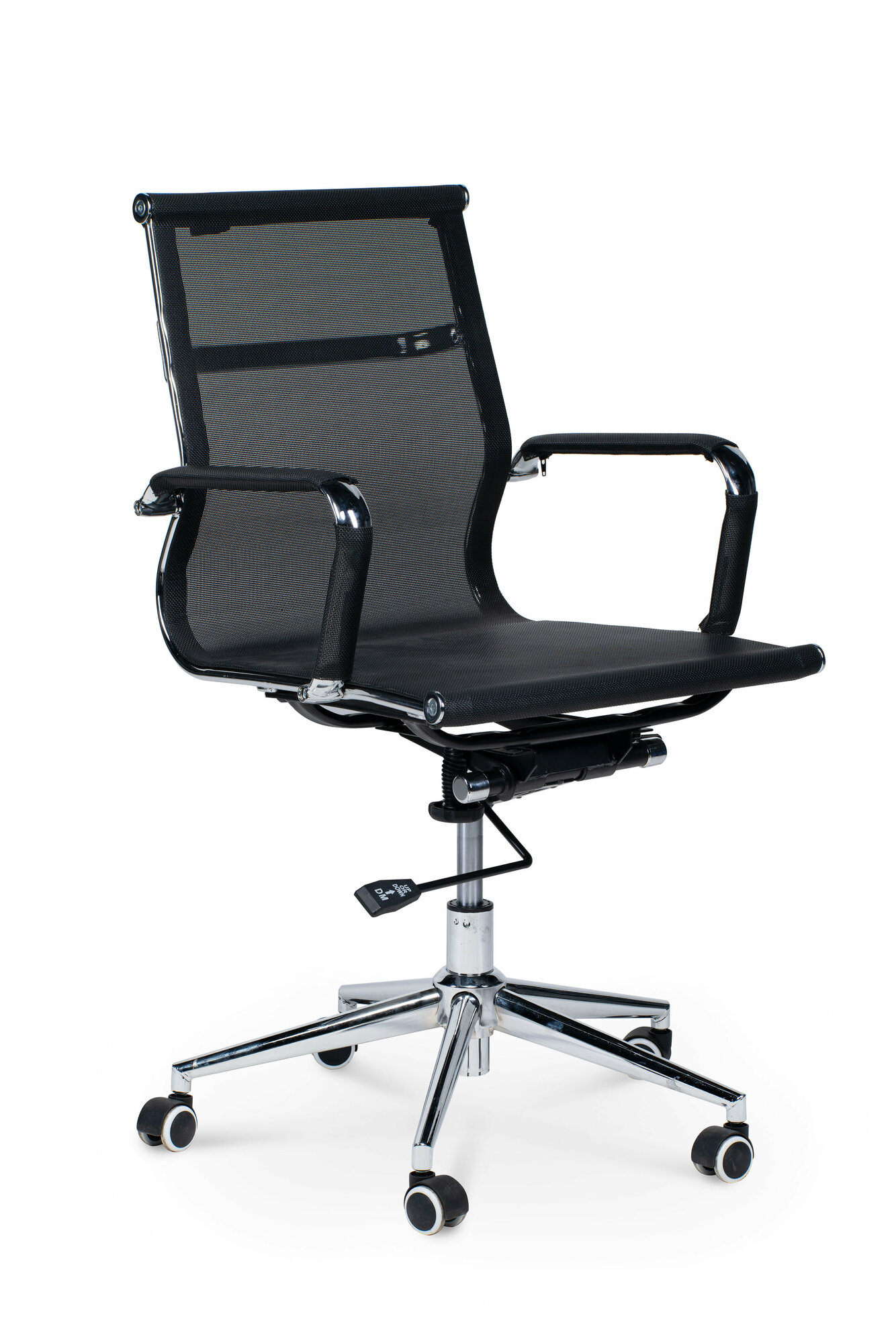 фото Компьютерное, офисное кресло Хельмут 2 LB, корпус хром / черная сетка