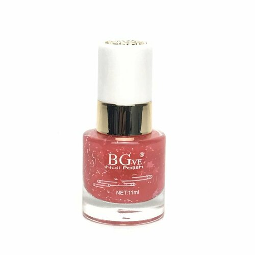 Лак для ногтей B.Garden VE Nail Polish, цвет розовый № 03, с блестками, 11 мл, 1 шт лак для ногтей b garden ve nail polish цвет 11 с блестками 11 мл 1 шт