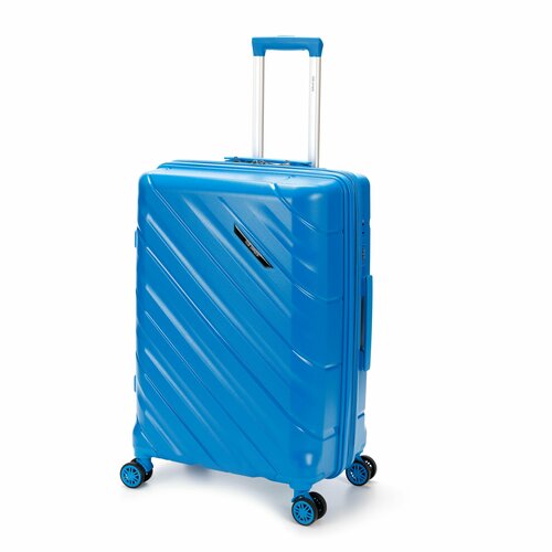 фото Чемодан torber t1908m-blue, размер m, синий