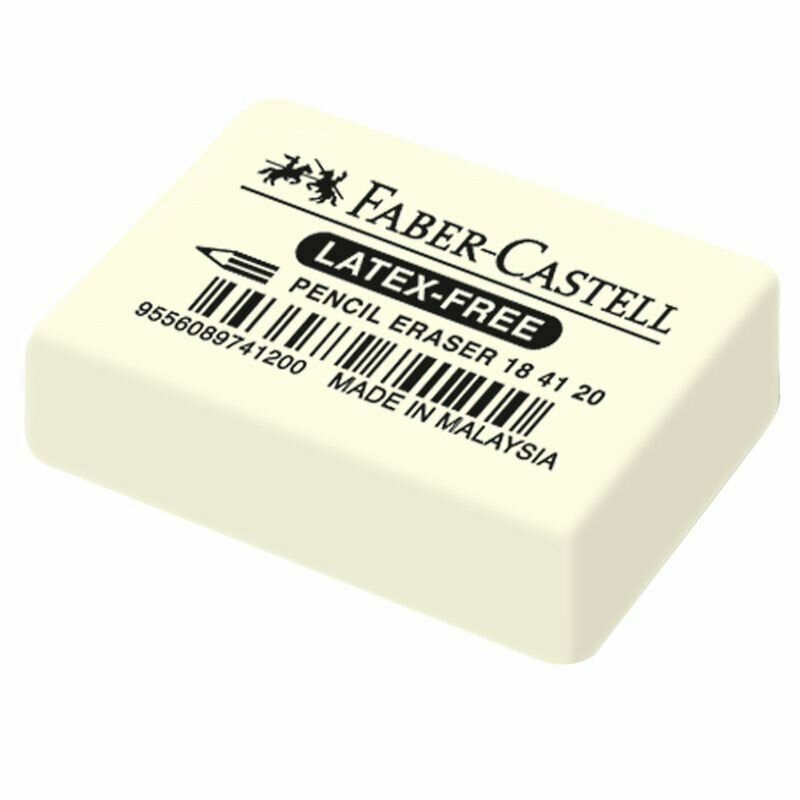 Ластик Faber-Castell "Latex-Free", прямоугольный, синтетический каучук, 40*27*10мм (1 шт)