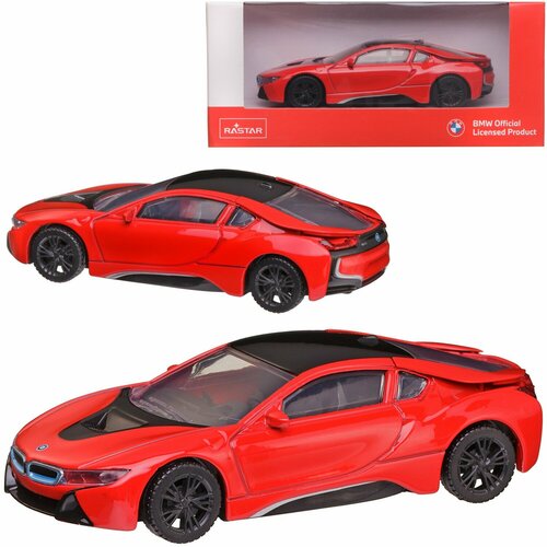 Машина металлическая 1:43 BMW i8, цвет красный 58400R