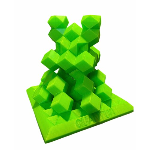 3D-конструктор Quantum из Ромбододекаэдров для сборки полигональных фигур (салатовый) зеленый, салатовый