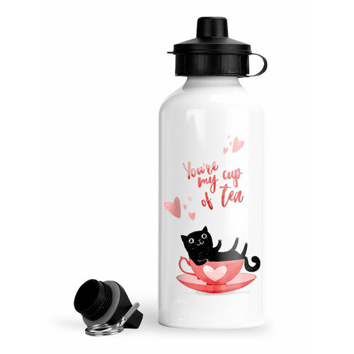 фото Спортивная бутылка котик любовь you are my cup of tea luzimuzi