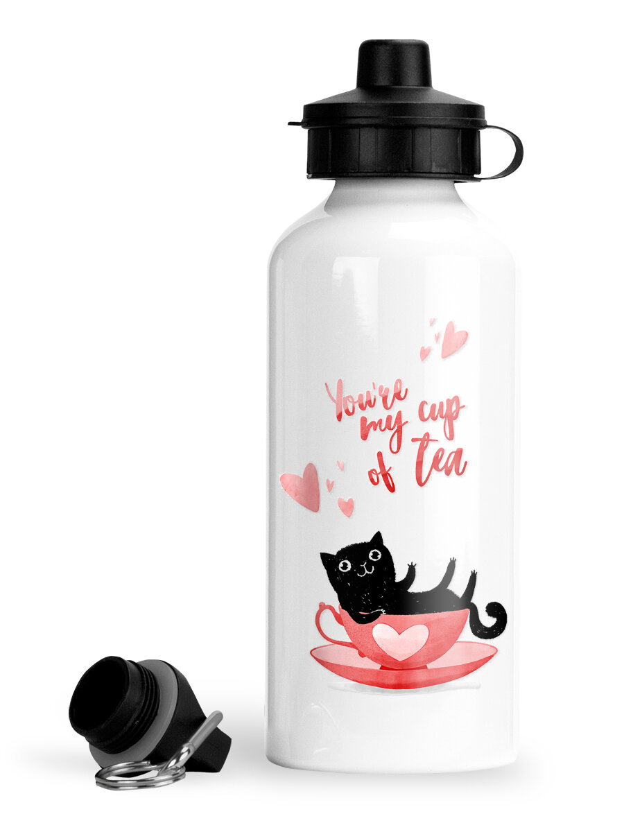 Спортивная бутылка Luzimuzi Котик Любовь You are my cup of tea