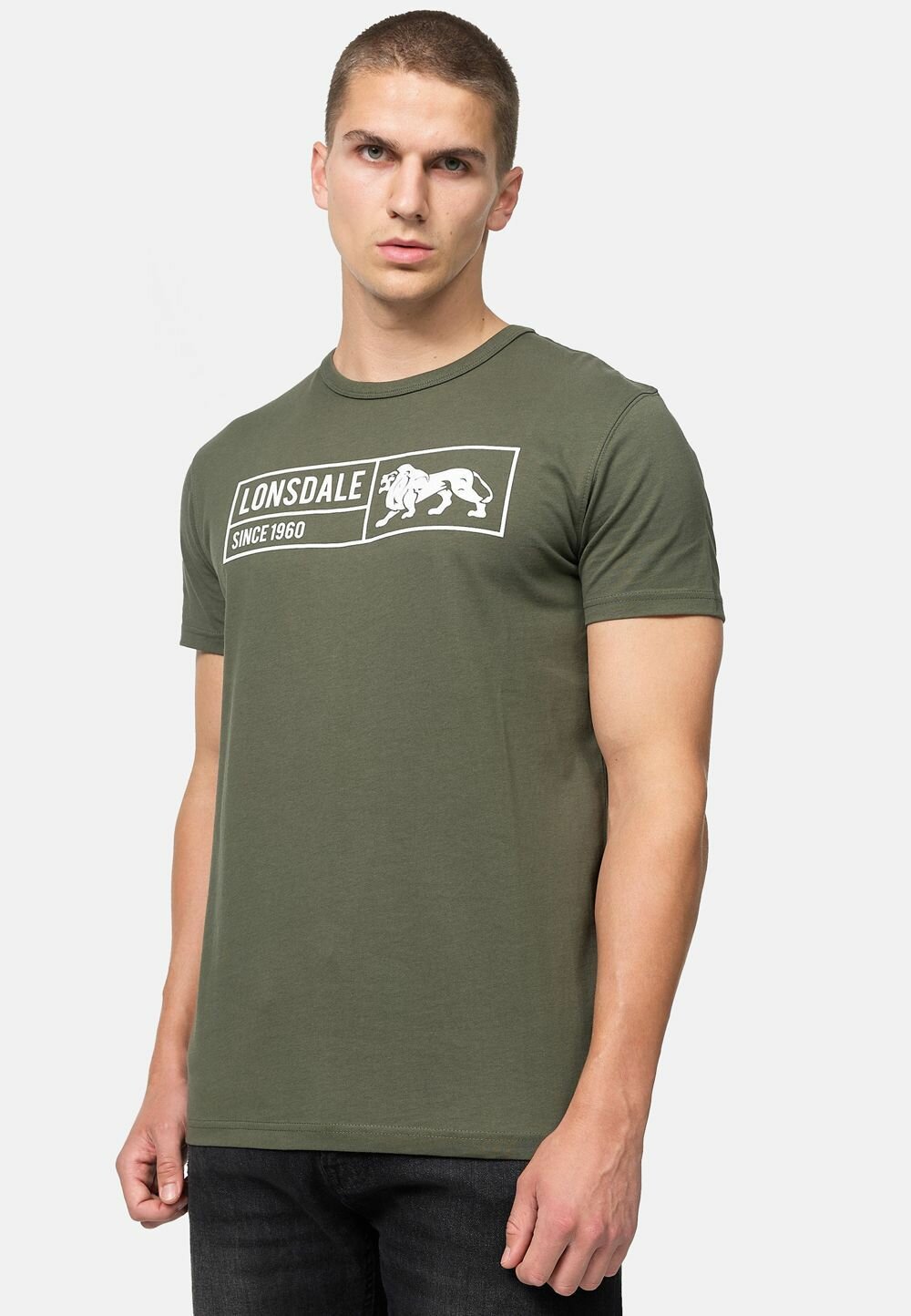 Футболка LONSDALE, размер L, хаки
