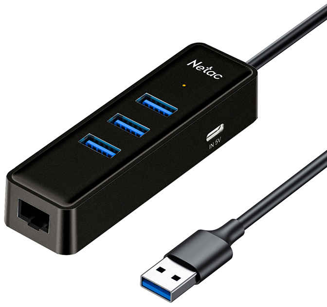 USB-концентратор Netac WF12 (NT08WF12-30BK)