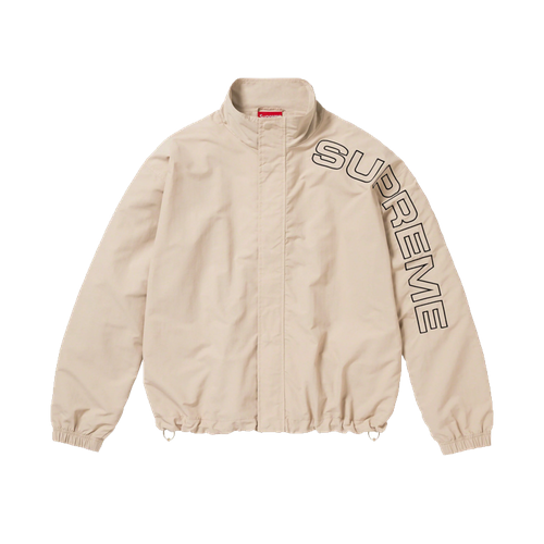 куртка frizmworks ipfu track jacket размер m серый Ветровка Supreme Spellout Embroidered Track, размер M, бежевый