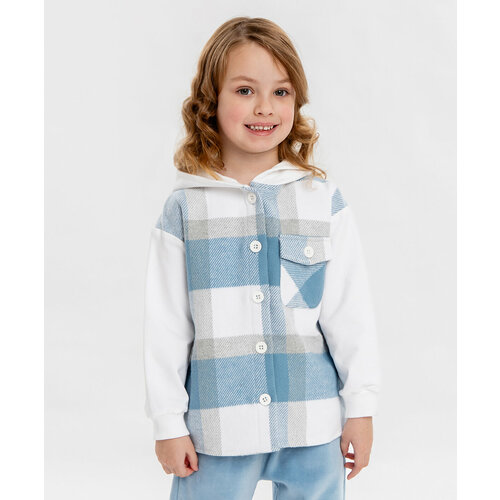 фото Толстовка button blue, размер 98, белый