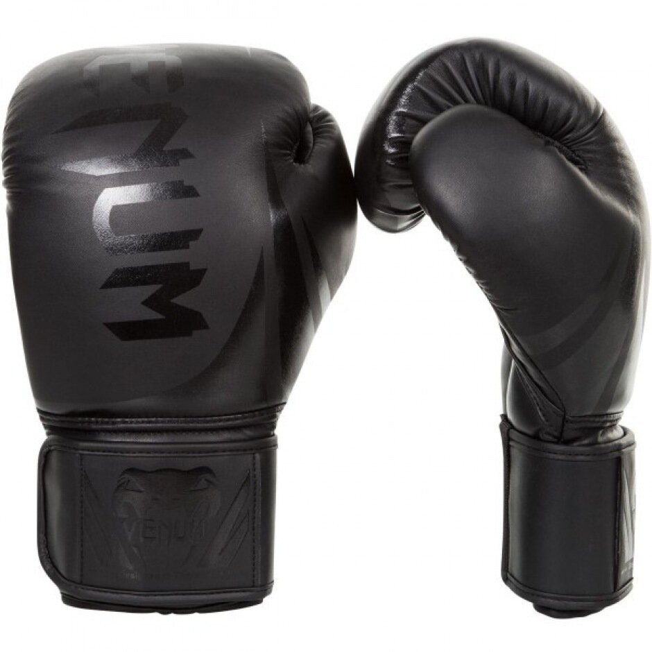 Боксерские перчатки тренировочные Venum Challenger 2.0 - Black/Black (12 oz)
