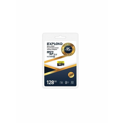 Карта памяти MICROSDXC 128GB CLASS10 + адаптер SD (95MB/S) карта памяти microsdxc 128gb exployd elite class10 uhs i 45mb s