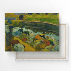 Картина на холсте, репродукция / Гоген Поль - Прачки / Размер 80 x 106 см