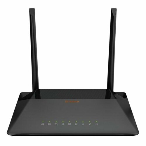 Wi-Fi роутер D-Link DSL-224/R1A, 300 Мбит/с, 4 порта 100 Мбит/с, чёрный wi fi роутер d link dir 822 ru 1167 мбит с 4 порта 100 мбит с чёрный