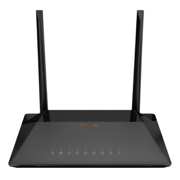 Wi-Fi роутер D-Link DSL-224/R1A, 300 Мбит/с, 4 порта 100 Мбит/с, чёрный