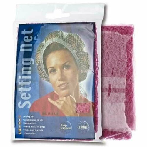 SIBEL Ceтoчкa-косынка для бигуди розовая крупная сетка 1992₽