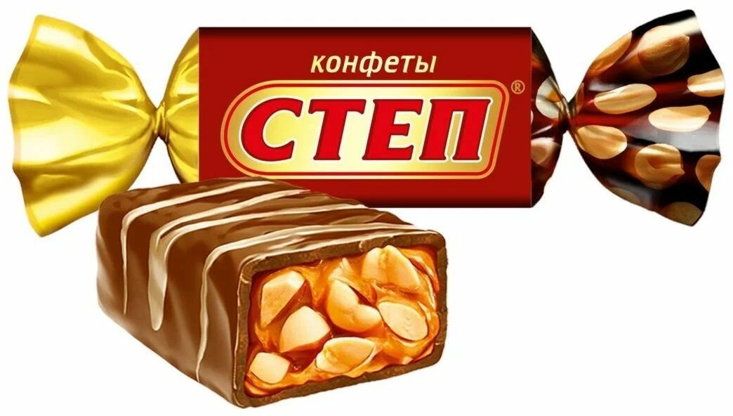 Конфеты шоколадные Славянка Золотой степ, с арахисом - 1 кг