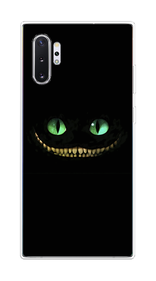 Силиконовый чехол на Samsung Galaxy Note 10 Plus / Самсунг Галакси Ноте 10 Плюс "Зеленоглазый чеширский кот"
